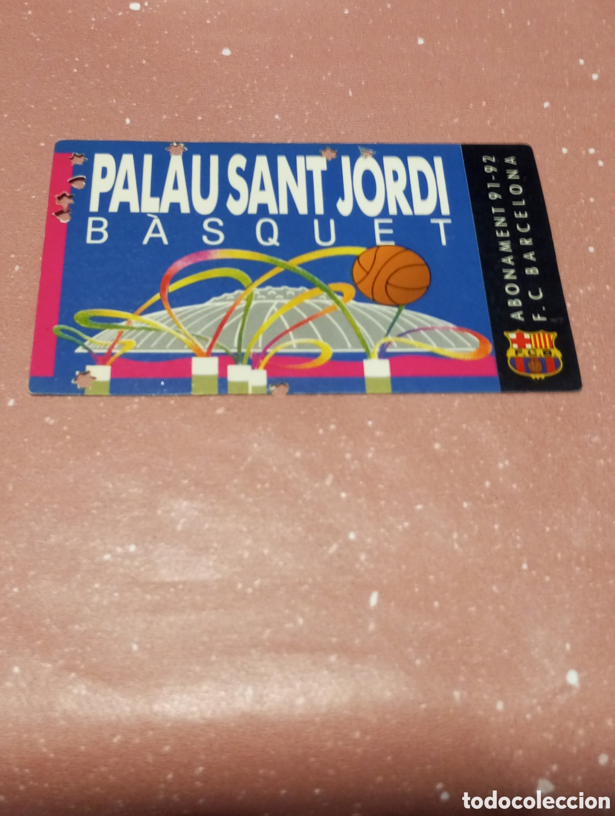 Collectionnisme sportif: CARNET ABONO FC BARCELONA BALONCESTO B&Aacute;SQUET 1991 1992 PALAU SANT JORDI