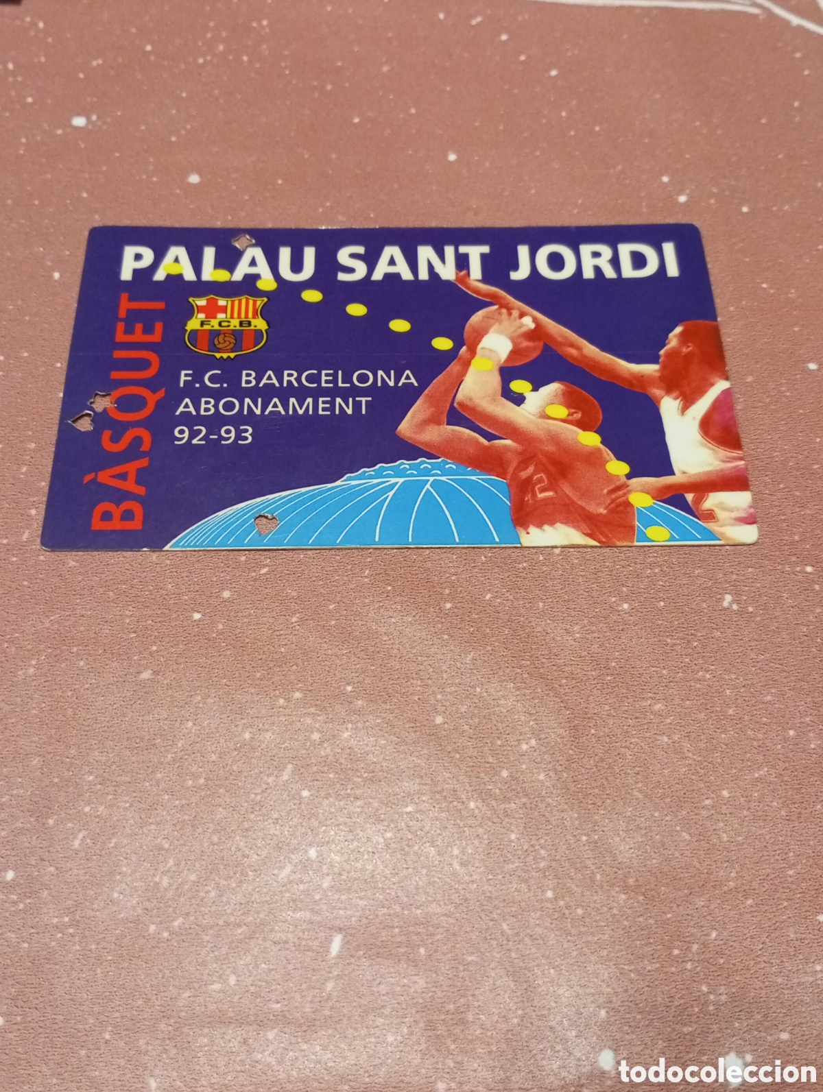 Sports collectibles: CARNET ABONO FC BARCELONA BALONCESTO B&Aacute;SQUET 1992 1993 PALAU SANT JORDI