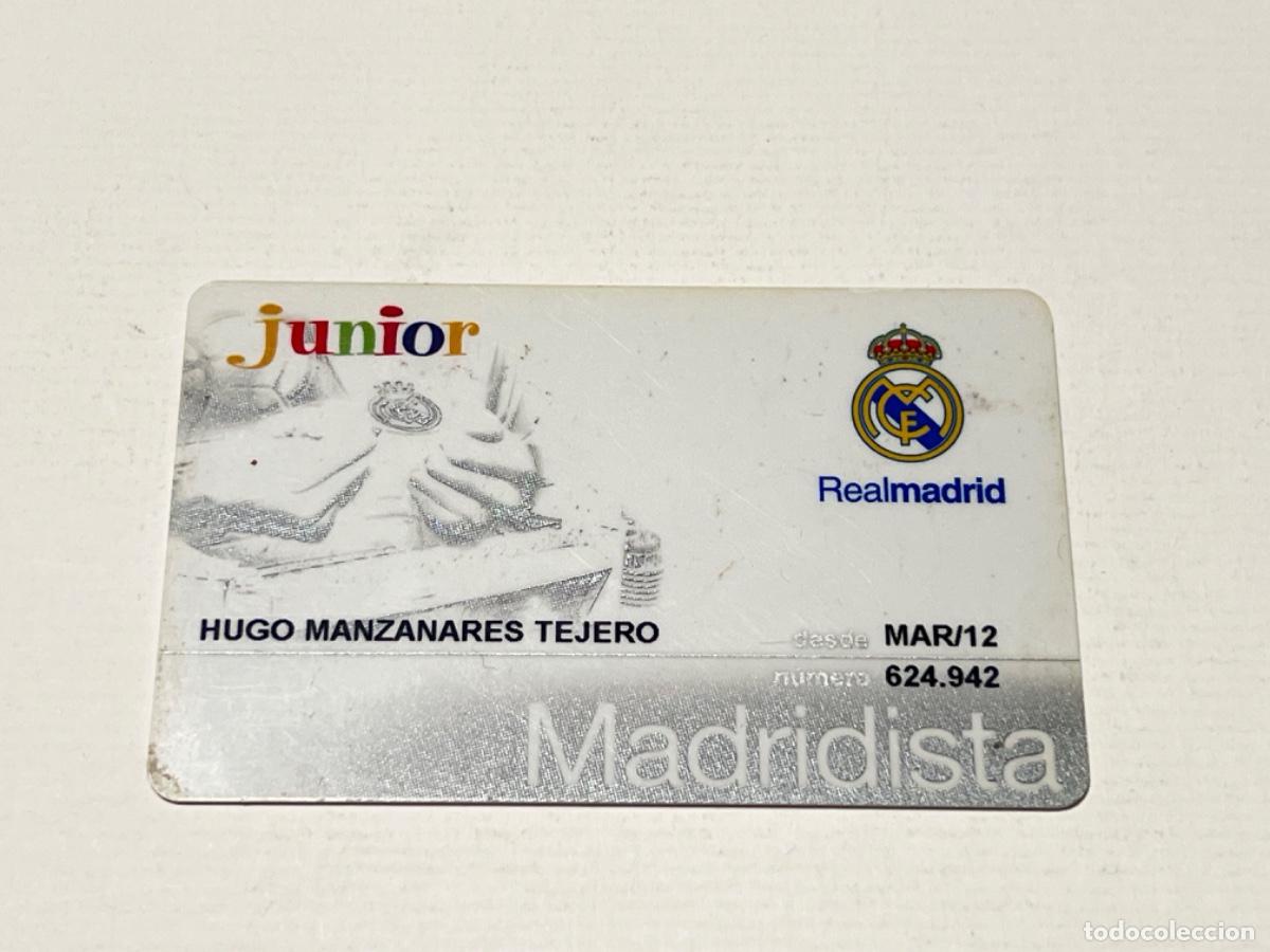Coleccionismo deportivo: Tarjeta Carnet socio MADRIDISTA JUNIOR REAL MADRID