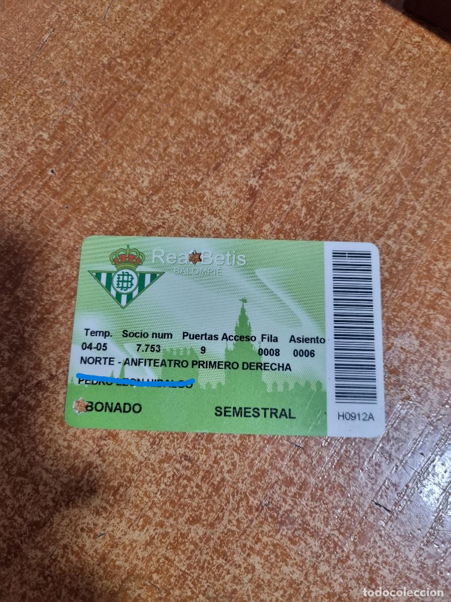 Coleccionismo deportivo: CARNET SOCIO BETIS 2004/05