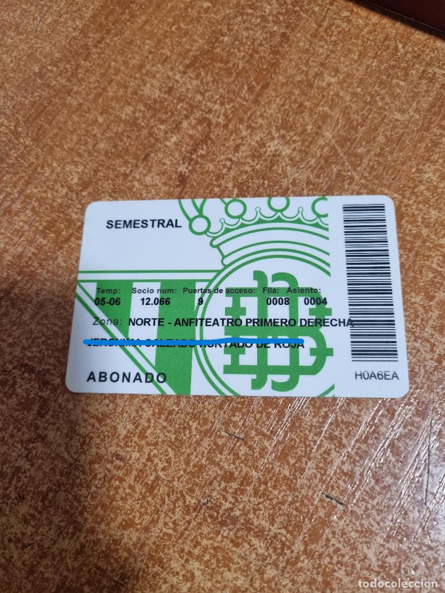 Coleccionismo deportivo: CARNET SOCIO DEL BETIS 2005/06
