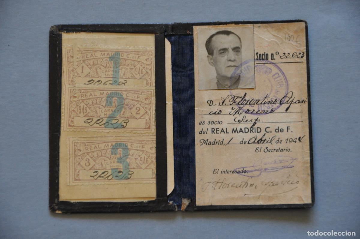 Coleccionismo deportivo: CARNET DE SOCIO DEL REAL MADRID DE F&Uacute;TBOL (1944)