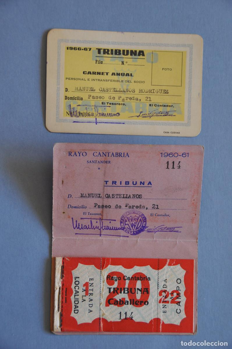 Coleccionismo deportivo: CARNET DE SOCIO DEL RAYO CANTABRIA DE SANTANDER (1960)