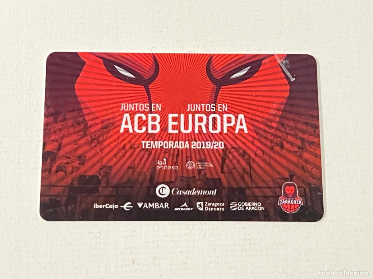 Coleccionismo deportivo: Tarjeta Carnet 19/20 b&aacute;squet baloncesto CASADEMONT ZARAGOZA para colecci&oacute;n