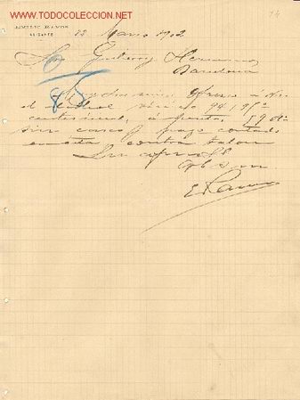Cartas comerciales: CARTA COMERCIAL DE EMILIO RAMOS .ALICANTE - Foto 1