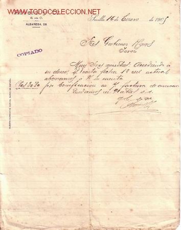 Cartas comerciales: CARTA COMERCIAL DE RIVERO Y C.&ordf; S. EN C. - Foto 1