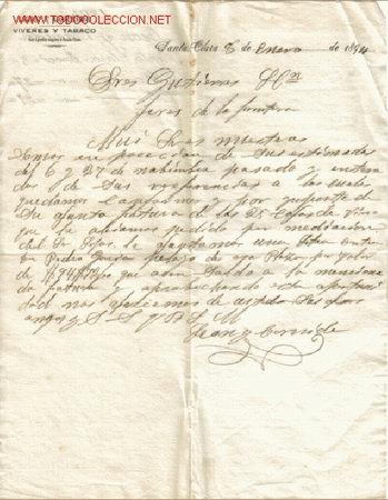 Cartas comerciales: CARTA COMERCIAL DE LEON Y CORNIDE VIVERES Y TABACO - Foto 1