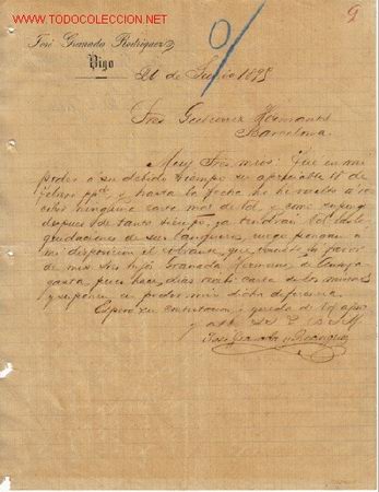 Cartas comerciales: CARTA COMERCIAL DE JOSE GRANADA RODRIGUEZ - Foto 1
