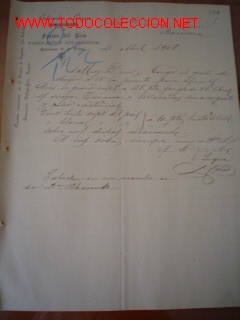 Cartas comerciales: CARTA COMERCIAL DE EDUARDO LUQUE.BARCELONA - Foto 1