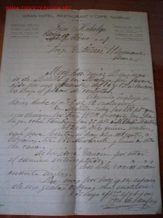 Cartas comerciales: CARTA COMERCIAL DE JOS&Eacute; HIDALGO.TARIFA - Foto 1