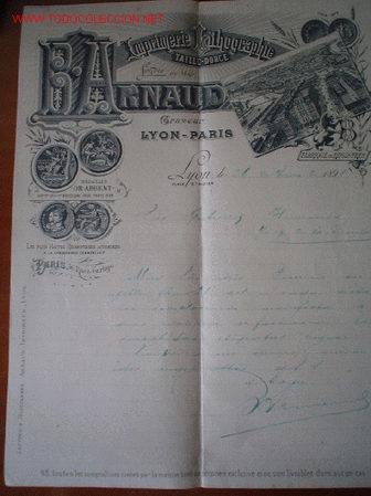 Cartas comerciales: CARTA COMERCIAL DE BARNAUD.LYON - Foto 1