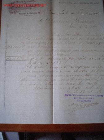 Cartas comerciales: CARTA COMERCIAL DE SAN ISIDRO.GRANADA - Foto 1