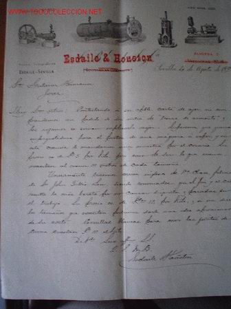 Cartas comerciales: CARTA COMERCIAL DE ESDAILE & HOUSTON.SEVILLA - Foto 1
