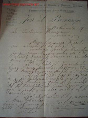 Cartas comerciales: CARTA COMERCIAL DE JOS&Eacute; L.BERMASQU&Eacute;.ECIJA - Foto 1