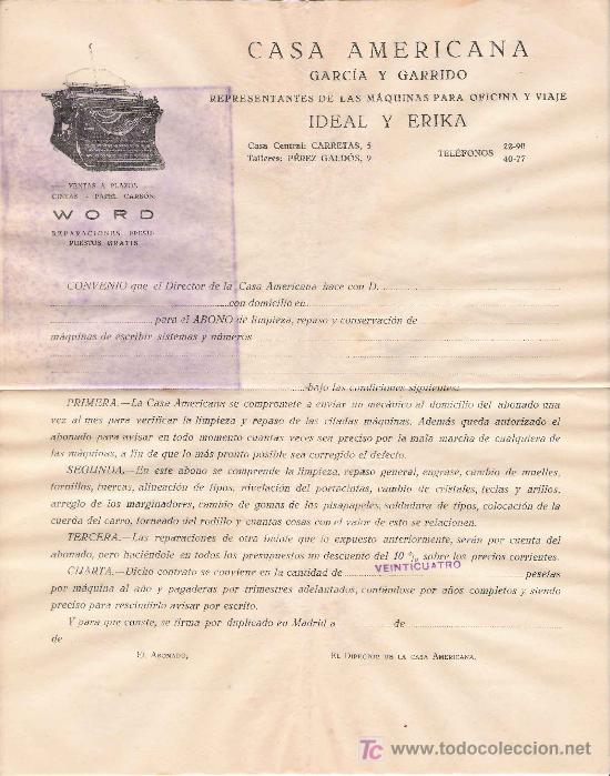Cartas comerciales: M&aacute;quinas de escribir IDEAL y ERIKA - Foto 1