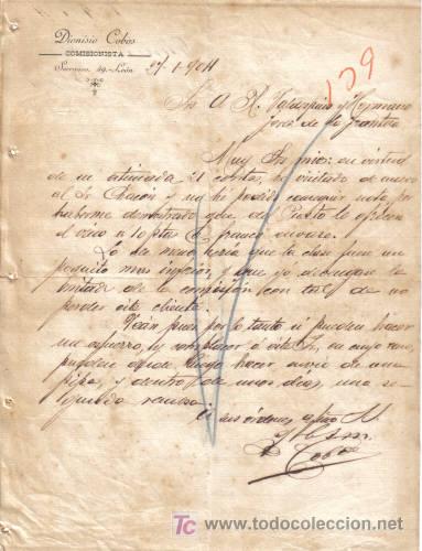 Cartas comerciales: LEON.  1904. CARTA COMERCIAL DE COMISIONISTA. DIONISIO COBOS. - Foto 1