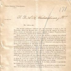 Cartas comerciais: JEREZ DE LA FRONTERA (CADIZ). 1903. CARTA COMERCIAL DE PEDRO DOMECQ VILLAVICENCIO.. Lote 6491843
