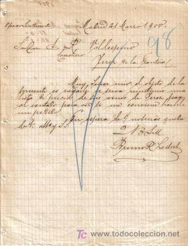 Cartas comerciales: MADRID. 1900. CARTA COMERCIAL DE BRUNO R. LEITERT. - Foto 1
