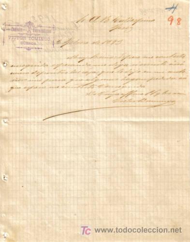 Cartas comerciales: CUENCA. 1893. CARTA COMERCIAL DE COMISION Y REPRESENTACION. VICTOR DOMINGO. - Foto 1