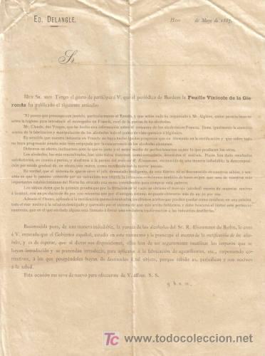 Cartas comerciales: HARO. 1887. CARTA COMERCIAL DE ED. DELANGLE. - Foto 1