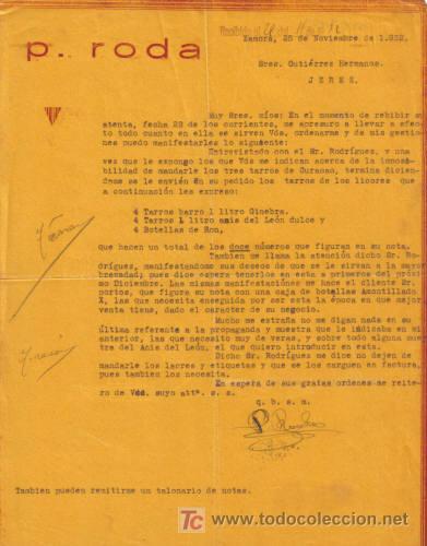 Cartas comerciales: ZAMORA. 1932. CARTA COMERCIAL DE P. RODA. - Foto 1