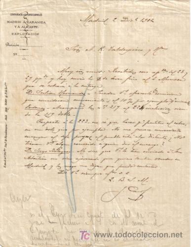 Cartas comerciales: MADRID. 1902. CARTA COMERCIAL DE COMPA&Ntilde;IA DE LOS FERRO-CARRILES. - Foto 1
