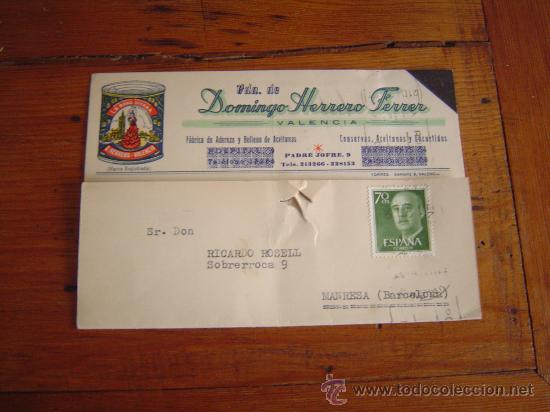 Cartas comerciales: Targeta postal  Vda de Domingo Herrero Ferrer - Foto 1