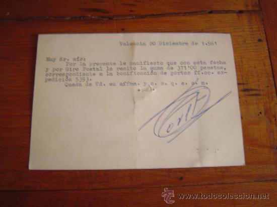 Cartas comerciales: Targeta postal  Vda de Domingo Herrero Ferrer - Foto 2