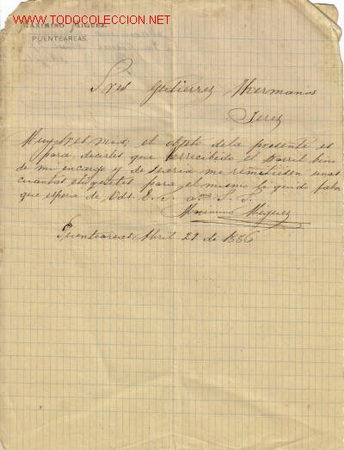 Cartas comerciales: CARTA COMERCIAL DE MAXIMO MIGUEZ.PUENTEAREAS - Foto 1