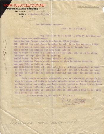 Cartas comerciales: GIJON - CARTA COMERCIAL DE PEDRO ALVAREZ SANCHEZ - Foto 1