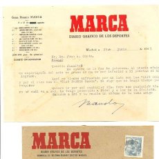 Cartas comerciales: CARTA Y SOBRE COMERCIAL .. MARCA DIARIO GRAFICO DE LOS DEPORTES .. MADRID 1947. Lote 21733101