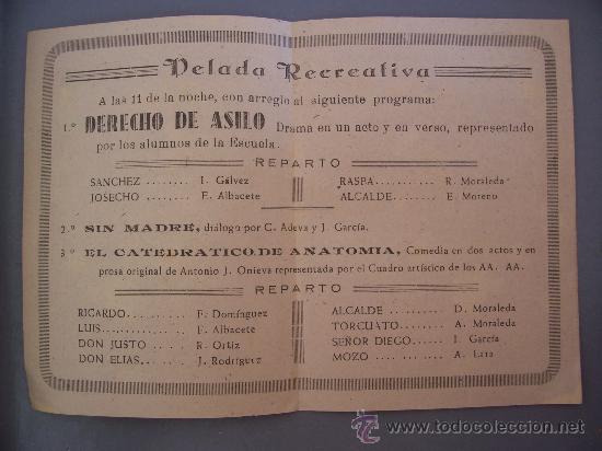 Cartas comerciales: programa de escuela de s.gumersindo, velada recreativa, 1943 - Foto 2
