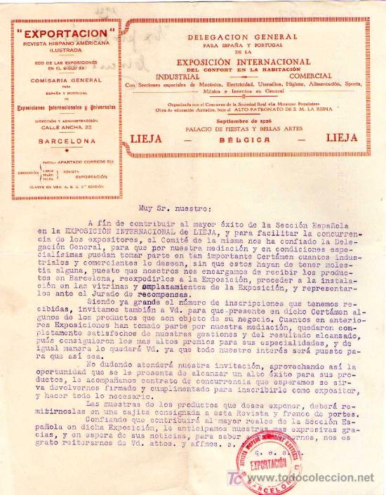 Cartas comerciales: BARCELONA. 1926. CARTA COMERCIAL. CIRCULAR. ESPORTACION. REVISTA ILUSTRADA.