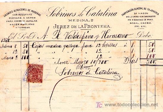 Lettere commerciali: CARTA COMERCIAL SOBRINOS DE CATALINA MEDINA,2.JEREZ