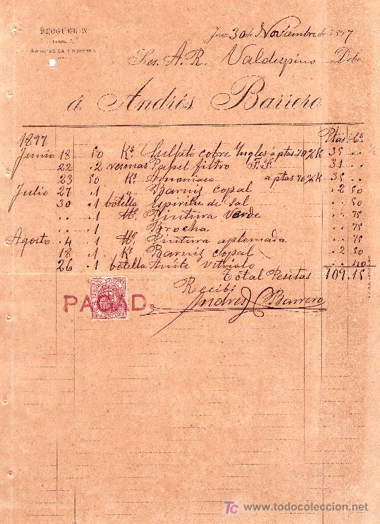 Cartas comerciales: JEREZ 30 DE NOVIEMBRE DE 1897. CARTA COMERCIAL A.R.VALDESPINO