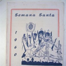 Cartas comerciales: PROGRAMA SEMANA SANTA BENETÚSER , 1960 (DIPTICO, 15X17,5CM APROX CERRADO)