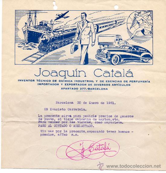 Cartas comerciales: 1961 BARCELONA - CARTA COMERCIAL - Foto 1