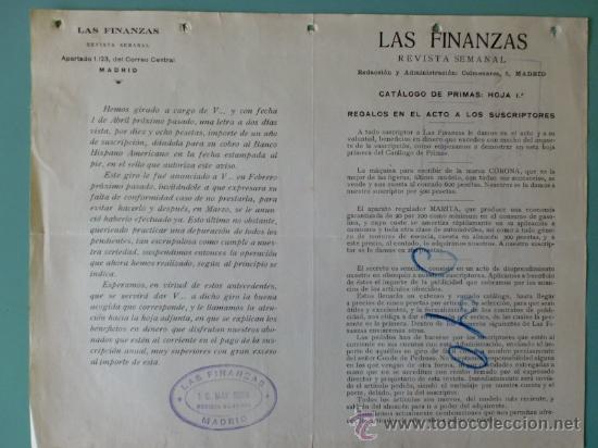 Commercial Letters: CARTA COMERCIAL. MADRID. MAYO 1924.LAS FINANZAS. REVISTA SEMANAL.