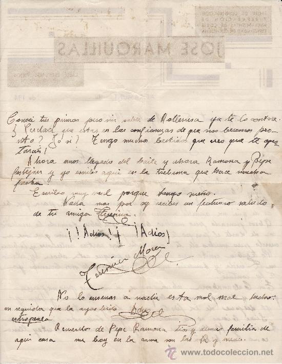 Cartas comerciales: JOSE MARQUILLAS 1940 AGRAMUNT - Foto 2