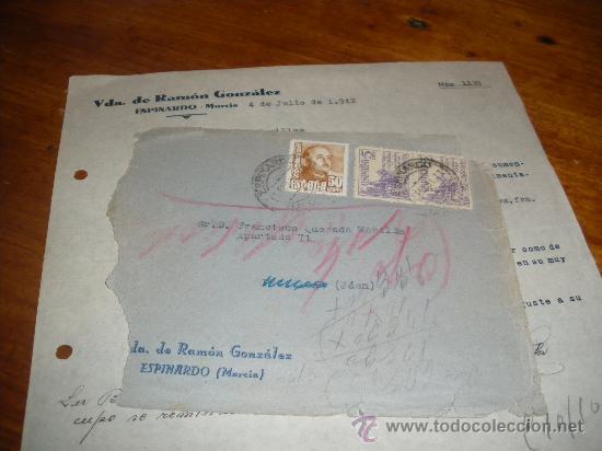 Cartas comerciales: VIUDA DE RAMON GONZALEZ, ESPINARDO MURCIA 1942. - Foto 1