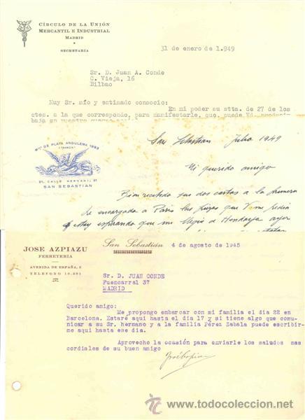 Cartas comerciales: 6 cartas comerciales 1945 al 1958 - Foto 2