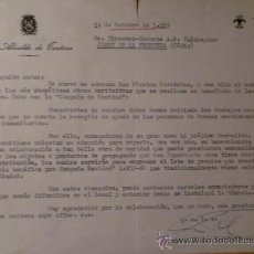 Lettres commerciales: CIRCULAR. TORTOSA. TARRAGONA. OCTUBRE 1959. EL ALCALDE DE TORTOSA. ALVARO BARTLETT SALVA.. Lote 26149554