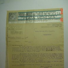 Cartas comerciales: PLATA MENESES - CARTA COMERCIAL AÑO 1946 - VIUDA E HIJOS DE EMILIO MENESES - FIRMADA
