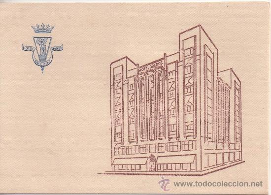 Cartas comerciales: FELICITACI&Oacute;N NAVIDE&Ntilde;A. HOTEL GREDOS. MADRID. LUIS PER&Eacute;A GONZ&Aacute;LEZ. A&Ntilde;OS 50.