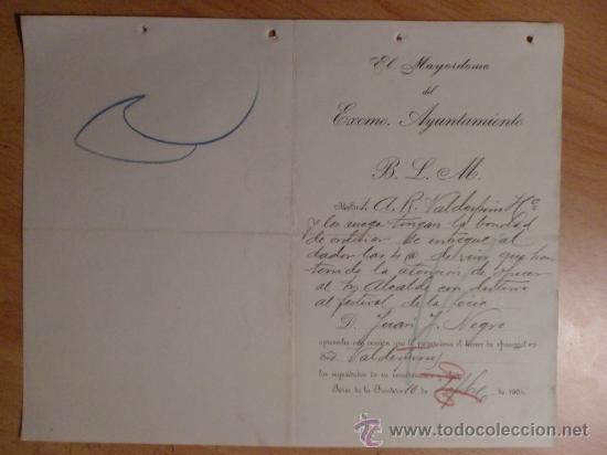 Commercial Letters: CARTA COMERCIAL. JEREZ. CADIZ. ESPA&Ntilde;A. SEPTIEMBRE 1904. EL MAYORDOMO DEL EXCMO. AYUNTAMIENTO, JEREZ.