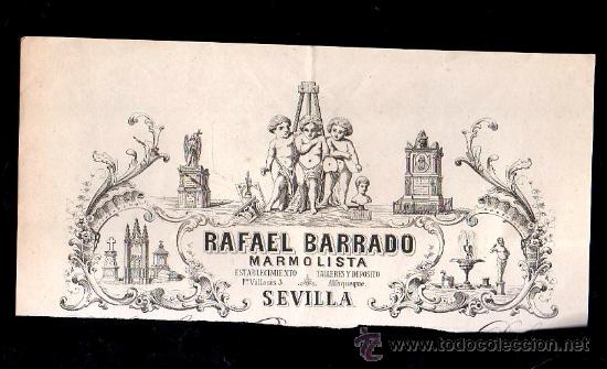 Lettres commerciales: SEVILLA. RAFAEL BARBADOS. MARMOLISTA