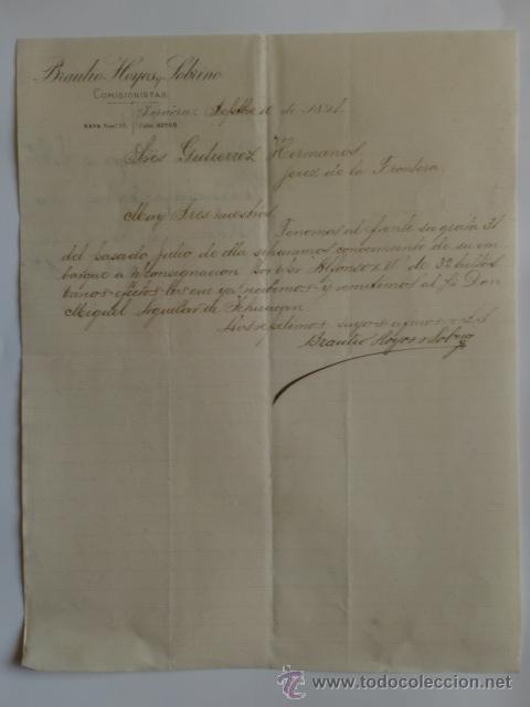 Cartas comerciales: CARTA COMERCIAL. MEXICO. VERACRUZ. SEPBRE 1891. BRAULIO HOYOS SOBRINO. COMISIONISTAS.