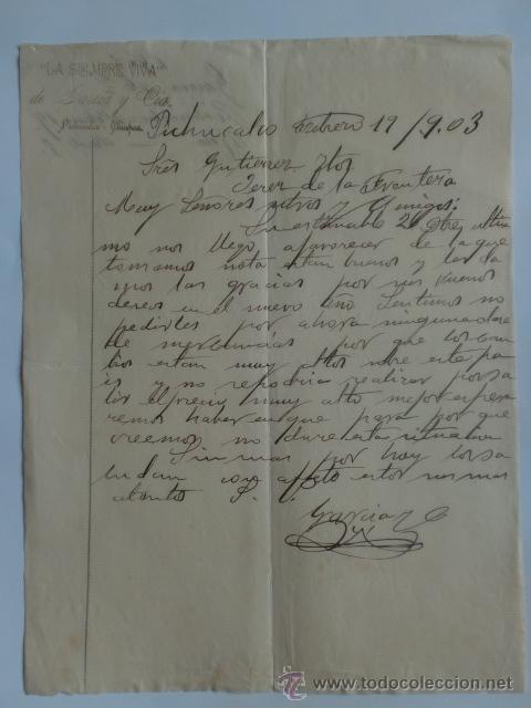 Lettres commerciales: CARTA COMERCIAL. MEXICO. CHIAPAS. FEBRERO 1903. GARCIA Y CIA. LA SIEMPRE VIVA.