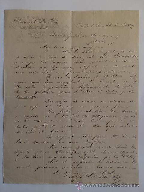 Cartas comerciales: CARTA COMERCIAL. TOLEDO. OCA&Ntilde;A. ABRIL 1897. M. GARCIA PADILLA E HIJO.