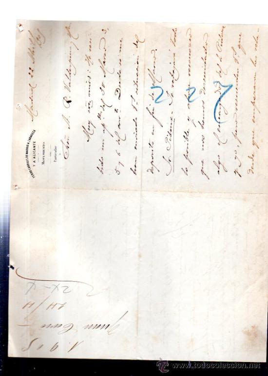 Commercial Letters: CARTA COMERCIAL. MADRID. FERROCARRILES DE MADRID A ZARAGOZA. MOVIMIENTO. 1905.
